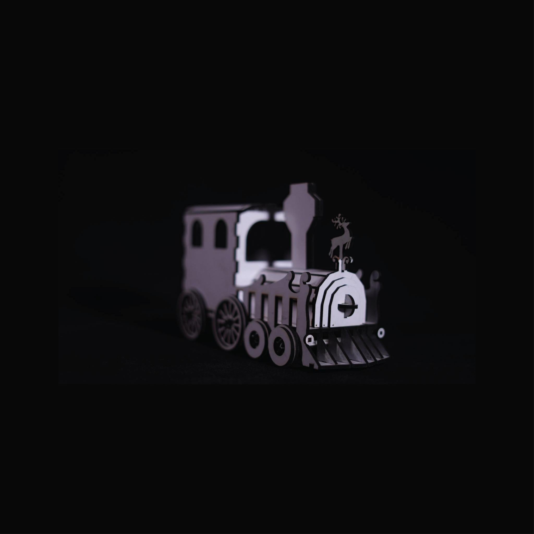 Handcrafted Wooden Train Set – Premium Decorative Home & Office Showpiece by MDF Designs