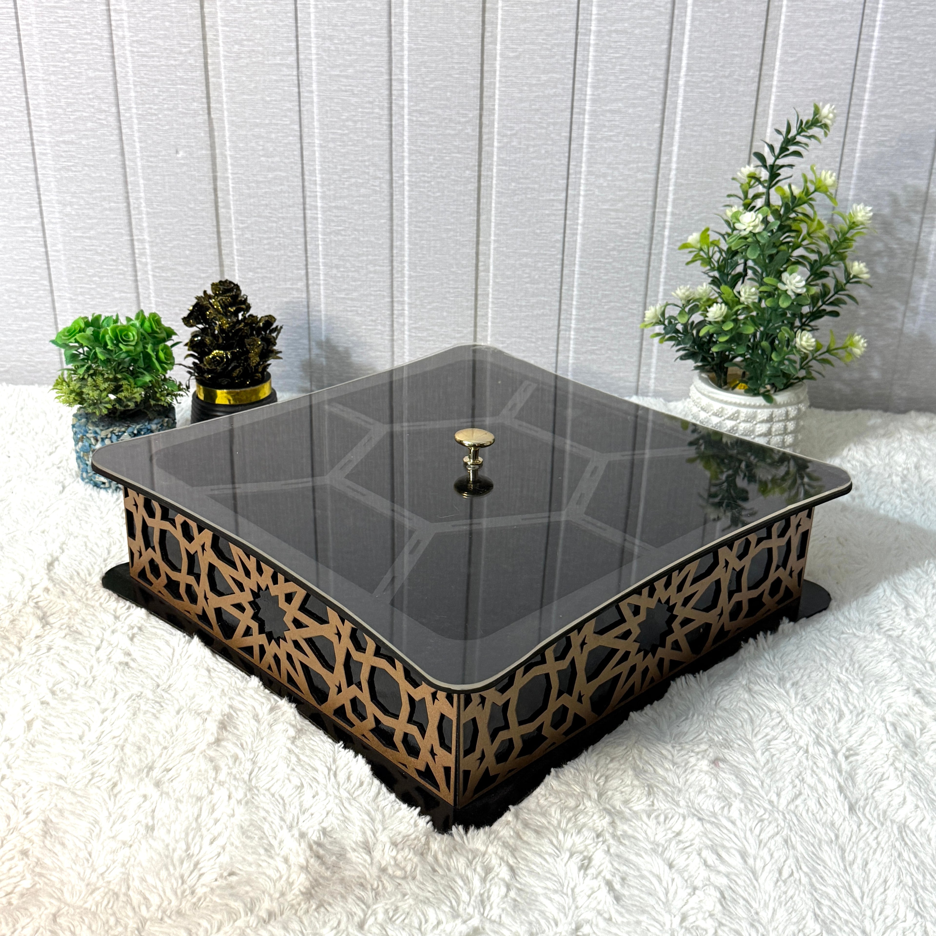 Large Wooden Jewelry Box – Handcrafted with Laser Cut Design With Acrylic Lid