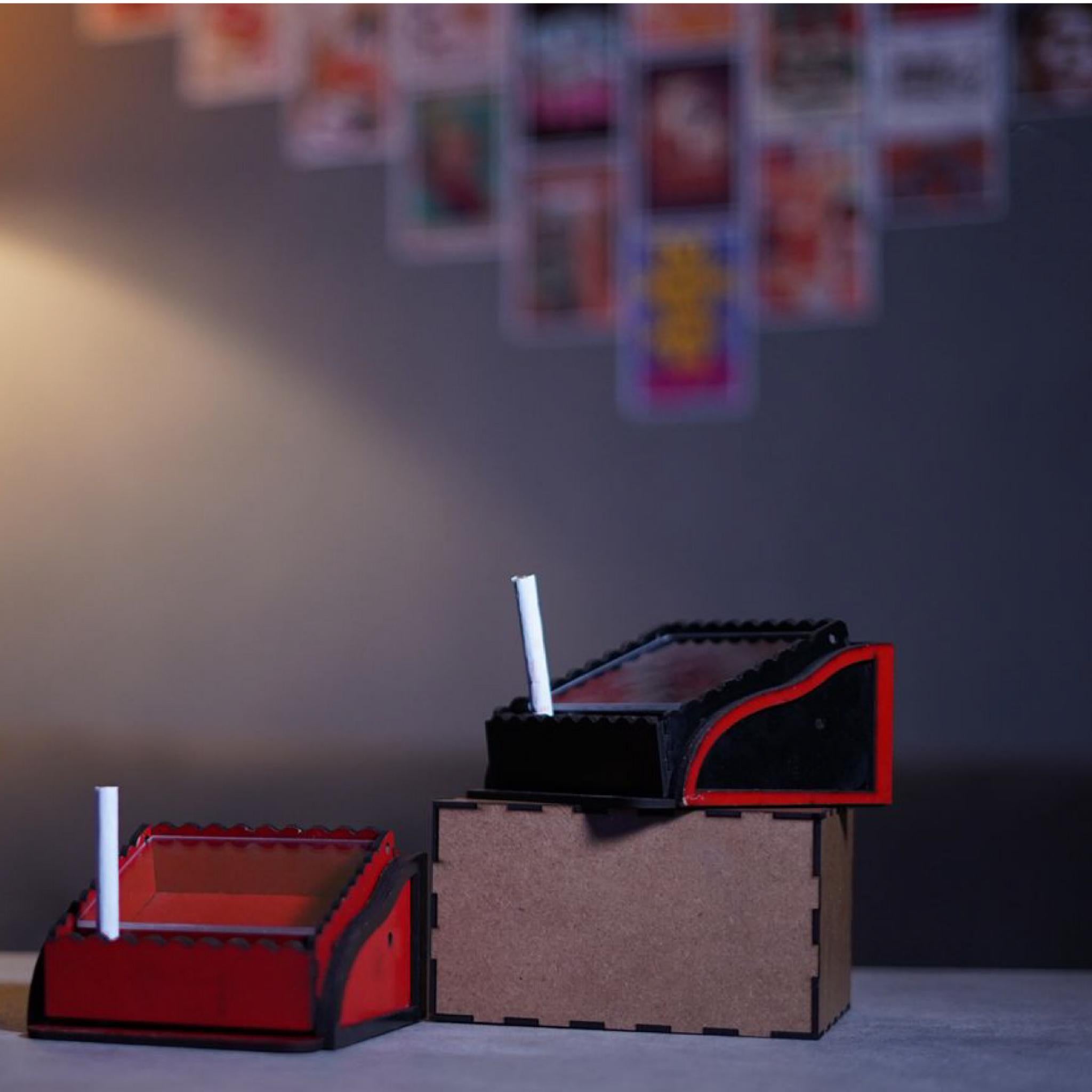 Premium Wooden Cigarette Dispenser Box – Handcrafted by MDF Designs | Laser-Cut Modern Holder for Home & Office