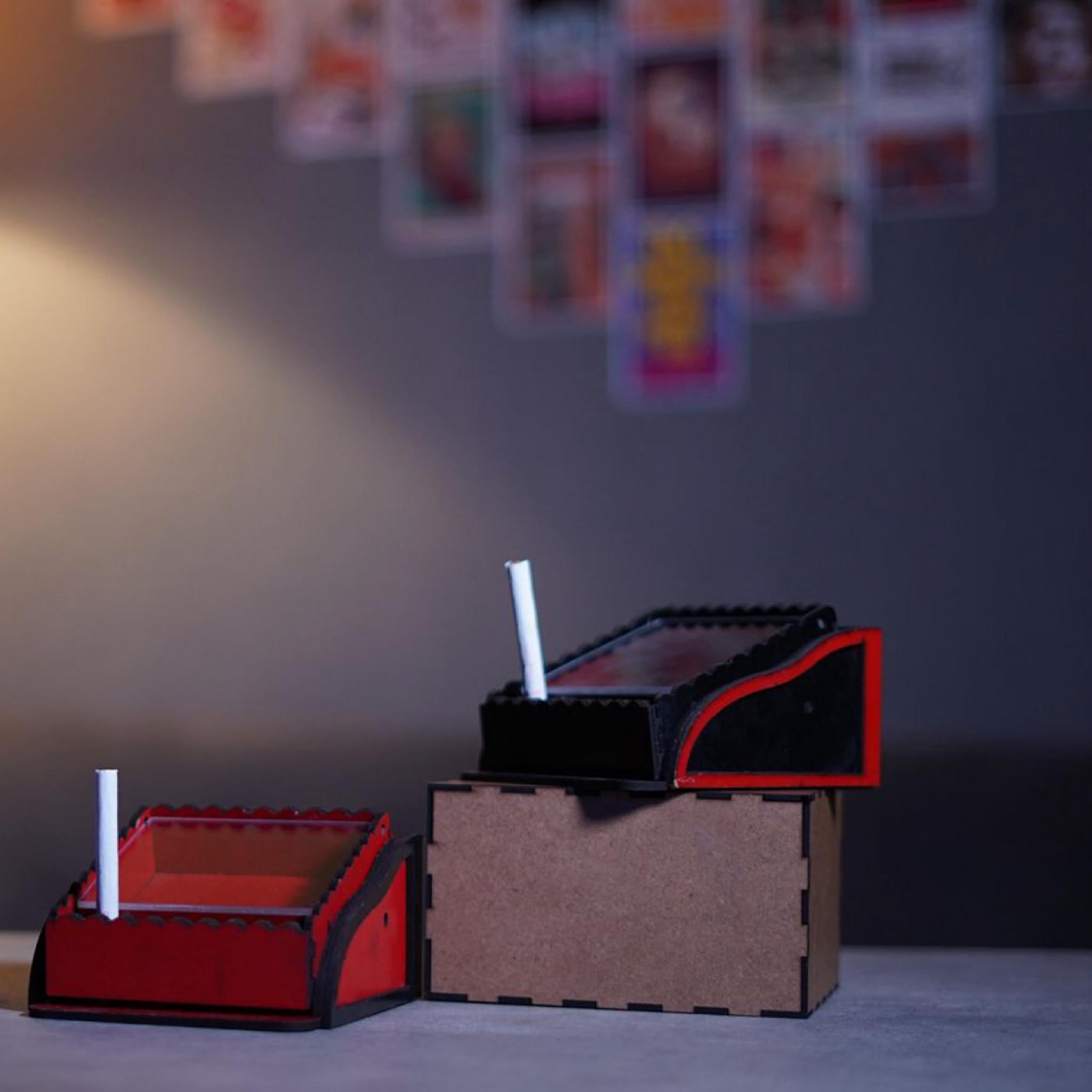 Premium Wooden Cigarette Dispenser Box – Handcrafted by MDF Designs | Laser-Cut Modern Holder for Home & Office