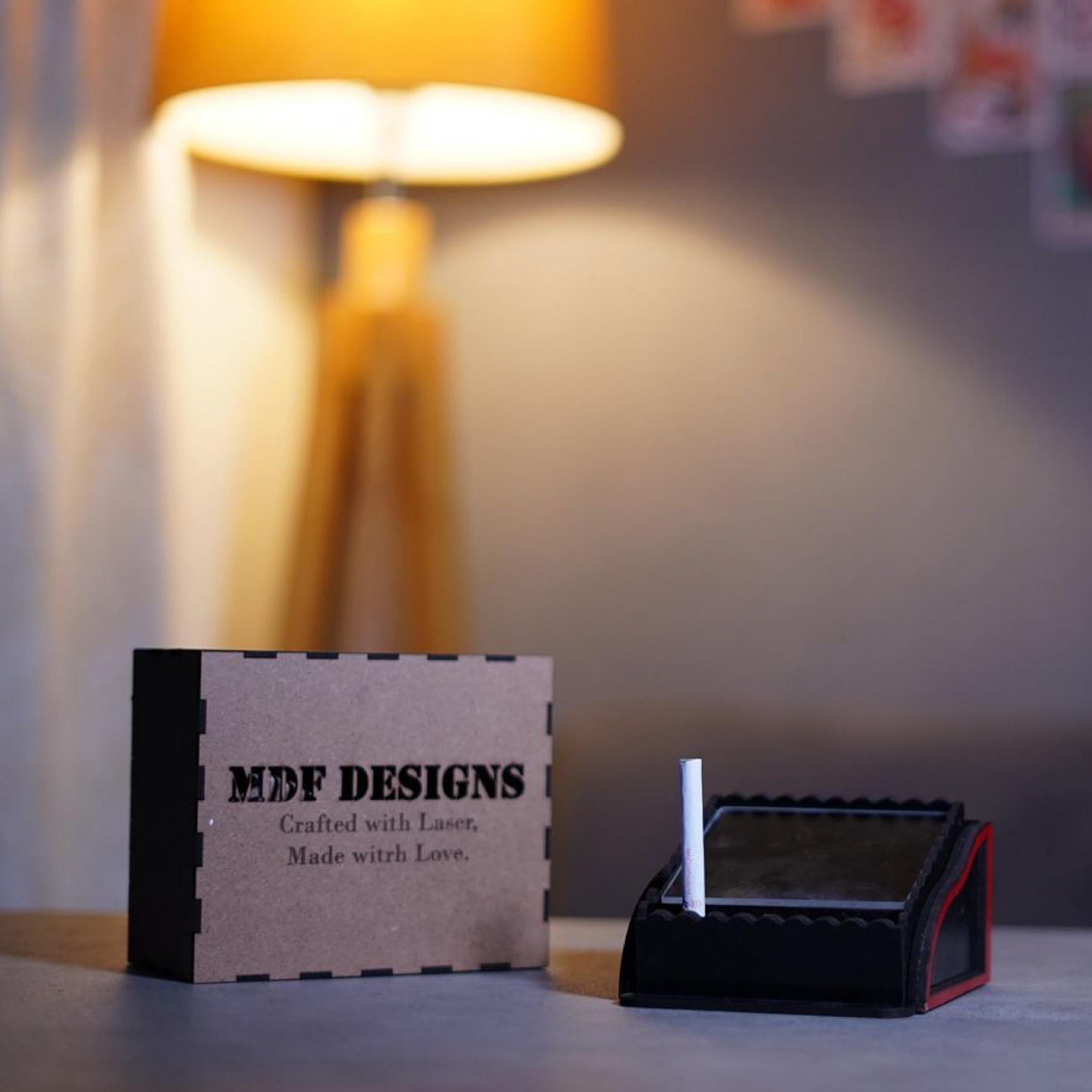 Premium Wooden Cigarette Dispenser Box – Handcrafted by MDF Designs | Laser-Cut Modern Holder for Home & Office